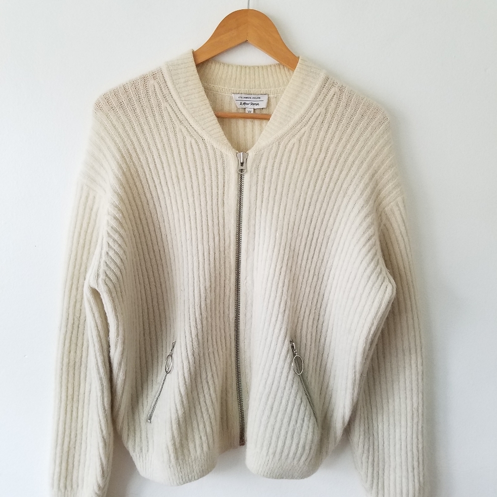 & Other Stories Cream Ribbed Cardigan - Picture 4 of 12